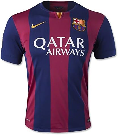 Barcelona 2014-15 Home Soccer Jersey Red/Blue #11 Neymar Jr Medium