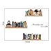 Elegant Study Imitation Bookshelves Books Clock Vinyl Wall Decal PVC Home Sticker House Paper Decoration Wallpaper Living Room Bedroom Kitchen Art Picture DIY Murals Kids Nursery Baby Decor