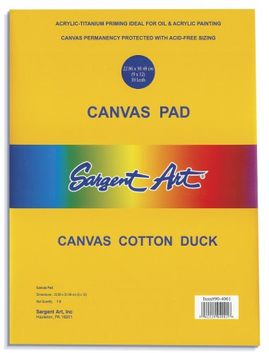 Sargent Art 90-4002 16-Inch by 20-Inch Canvas Pad, 100-Percentage Cotton