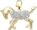 14k Gold Diamond Horse Charm (1/10 cttw)