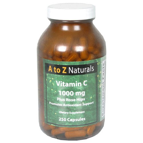A to Z Naturals Vitamin C Plus Rose Hips, 1000 mg, Capsules , 250 capsules by A to Z Naturals