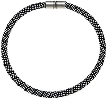 Black Strings And Silver Zircon Set Choker Necklace