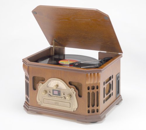 Childrens Toyshop  Third Party New : STEEPLETONE WOODEN RETRO NOSTALGIC MUSIC CENTRE TURNTABLE CD RADIO/ SPECIAL OFFER