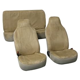 On Sale......suede Car Seat Cover Full Set Tan Color Fb105112
