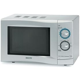 Sanyo EM-S1067 White Mechanical Compact Microwave Solo Oven