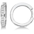 Miore Damen-Creolen 925 Sterlingsilber Zirkonia MSM079E