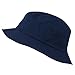 Big Size Cotton Blend Twill Bucket Hat - Navy (For Big Head)