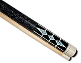 Black blue 58 2 Piece Hardwood Maple Pool Cue Billiard Stick 18 Oz