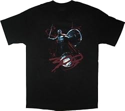 300 Movie King Leonidas Black T-shirt Tee