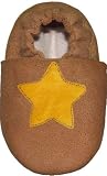 Tibet PLATEAU soft soled infant full grain leather baby shoes yellow star