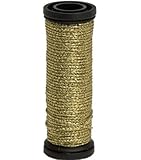 Kreinik No.8 Fine Metallic Braid Trim, 10m, Hi Lustre Gold