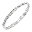 Bracelet With 0.60ctw Genuine Super Clean Diamonds 18K White Gold. Total item weight 9.8g Length 7in