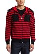 Southpole Young Mens Printed Stripe Long Sleeve Hoody With Epaulettes And Pocket Detail