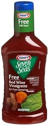 Kraft Seven Seas Free Red Wine Vinaigrette Fat Free Dressing, 16-Ounce Bottles (Pack of 6)