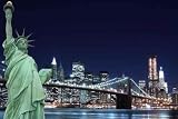 The Statue of Liberty and Manhattan Skyline at Night - 60