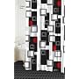 Urban Beat Shower Curtain (Black/White/Red/Grey)
