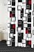 Urban Beat Shower Curtain (Black/White/Red/Grey)