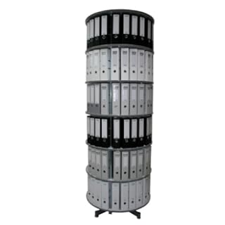 Pharao24 Ordnerdrehsäule 6 Etagen 81 cm Grau