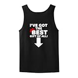 I've Got the Best Gift of All Funny Maternity Tank Top T-Shirt (NOT Maternity Sized) Christmas Santa Cute Pregnancy Pregnant Baby Shower Gift Expecting Mother Mommy Tank Top Tee