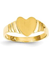 14K Baby Heart Signet Ring