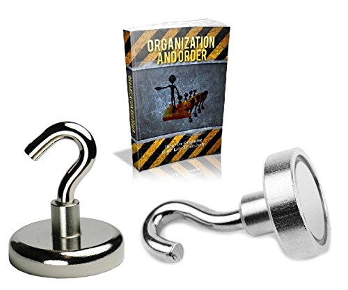 Ultra-strong neodymium magnetic hooks set 5 pack with 5…