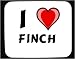 I Love Finch Decorated Mouse Pad