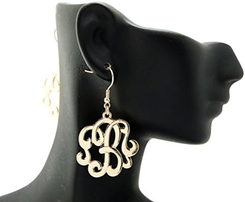 Letter Love Fashion Celebrity Style Monogram Letter Pierced Hook Style Earring