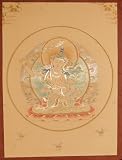 Original ManjuShree (God Of Divine Wisdom) Tibetan Thanka Thangka Painting From Nepal Tibet