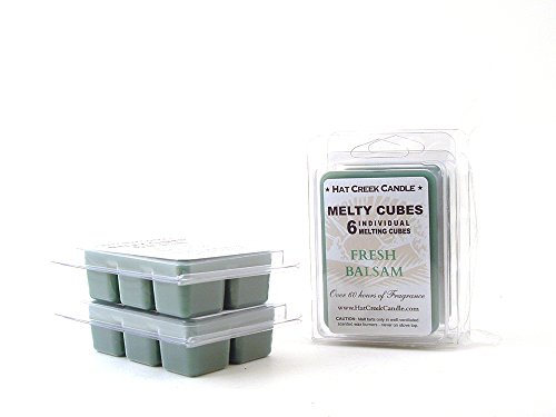 Fresh Balsam 2pk Melty Cube Scented Wax Melts: Best seller for 13 years. True to life evergreen fragrance. 2pk naturally strong scented food-grade wax cubes throw 60+ hours of fragrance in Scentsy®, Yankee Candle® or standard electric tart warmer