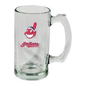 Cleveland Indians Beer Mug: 13oz Glass Sports Tankard