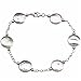 Freshwater White Cultured Coin Pearl Station Bracelet