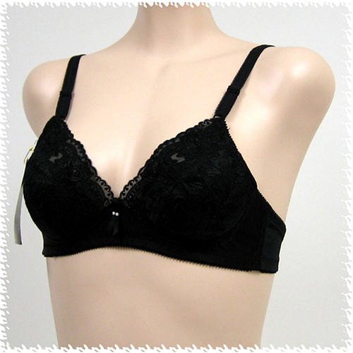 Jasmin 2 Pack $22 BLACK Floral Lace Trim Bra #3093 sz 34A 36A 38A