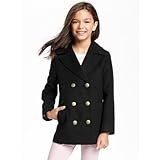 オールドネイビー OLD NAVY/ ブラッシュミリタリースタイルピーコート ブラック アウタージャケット L【並行輸入】