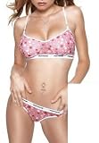 Penthouse Multi Dot Bra & Thong Pink Small