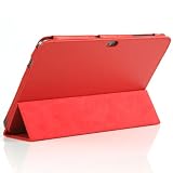 Red / PU Leather Flip Stand Case / Cover / Skin / Shell for Samsung Galaxy Tab 10.1 + Free Screen Protector(1778-5)