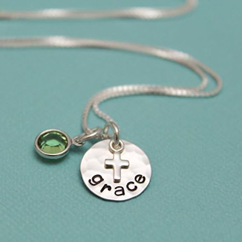 Confirmation or First Communion Gifts for Girls Cross Necklace in Sterling Silver Personalized