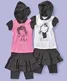 Ferocious Chik Little Girl Princess Tee and Skeggings Set