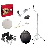 Sabian HHX Performance Set Pack with Convertible Cymbal Boom Stand, Cymbal Arm Attachment, Survival Kit, Cymbal Bag, Snare Head, Drumsticks, Drum Key, and Cymbal Felts
