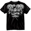 Vintage Black USMC "Raging Skulls" T-Shirt