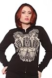 Lucky 13 Apparel Ladies Siamese Full Zip Hoodie Love Hate Hoodie