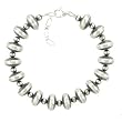 Native American Navajo Handmade Bead or Navajo Pearls Bracelet in Sterling Silver, #7772