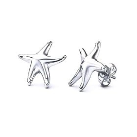 Bling Jewelry Designer Inspired Sterling Silver Starfish Stud Earrings