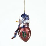NCAA Florida Gators Striped Acrylic Snowman Football 2 3/4