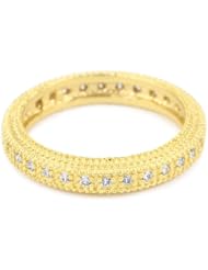 Freida Rothman Belargo Jewelry "CLASSICS" 14k Gold Vermeil Classic Pave Stack Ring