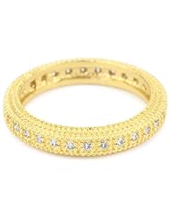 Freida Rothman Belargo Jewelry "CLASSICS" 14k Gold Vermeil Classic Pave Stack Ring