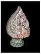 Sculpture Lord Ganesha in Conch Shell Stone Statue From India 8 Inch