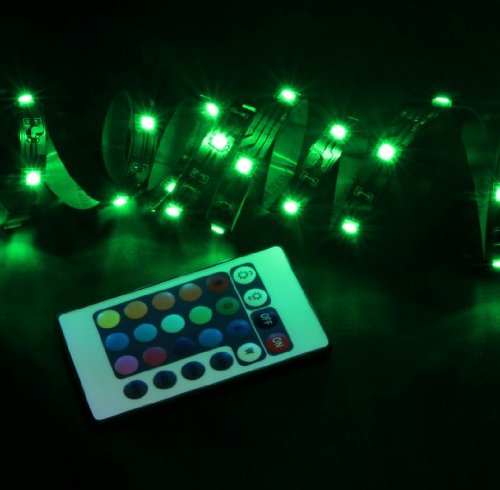 Techlight TXX3628 RGB LED SMD Strip, Leiste, Band mit 150 LEDs multicolor 5 meter dimmbar inklusive Controller, Fernbedienung und Netzteil