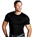 Insta Slim Compression Crew-Neck T-Shirt, Black, Extra Large, Shapewear for Men