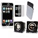 Apple iPod Touch 1 (1st.) Crystal Case Cover + MD-708 Sapphire TruSurround(Portable Speaker for Apple iPhone / iPhone 3G / iPhone 3GS / Video/ Classic / iPod Touch/ iPod Nano) + LCD Screen Protector + Premium Web Pouch, LOWEST Shipping Rate $2.98 / Perfect Holiday Gift Set