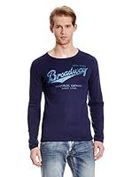 Broadway NYC Camiseta Manga Larga Boston (Azul Oscuro)